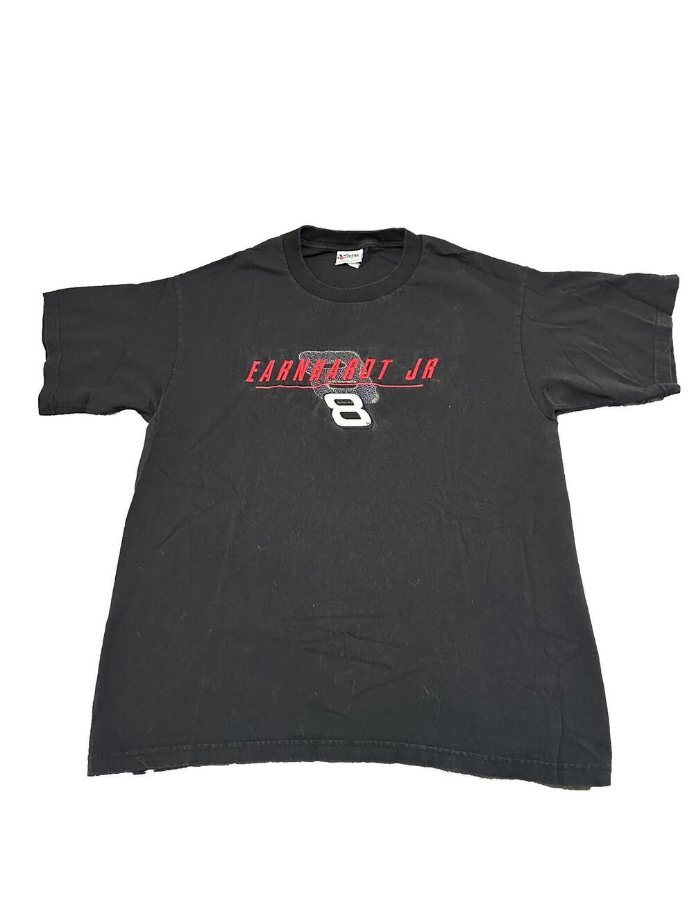 Dale Earnhardt Black T Shirt Large L Nascar Embroidered Y2K Tee Chase Authentics